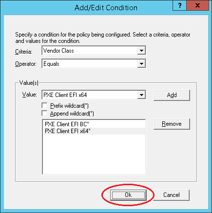 Любой из двух Vendor Classes